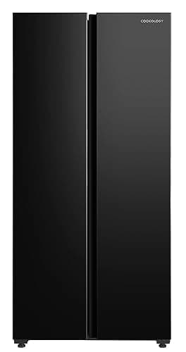 Cookology CSBS460BK 177.5cm Freestanding American Side-by-Side Fridge Freezer in Black - 460 Litre Capacity - 2 Doors - Frost Free - Adjustable Temperature Control - Super Freeze Setting