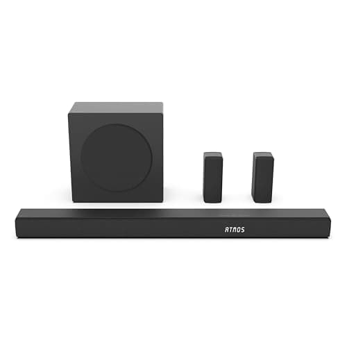 Hisense AX5100Q, 5.1 CH Soundbar,Hi-Concerto,Dolby Atmos, DTS:X, Semi wireless rear surround speakers,6.5" wireless subwoofer, EzPlay