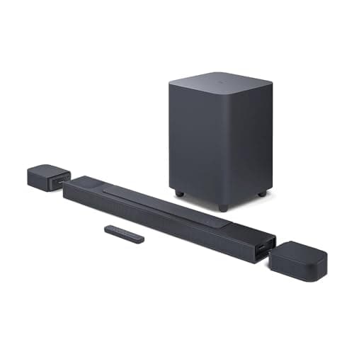 JBL Bar 800 Surround Sound Bar for TV with Wireless Subwoofer and 2 Detachable Wireless Surround Speakers, 720W Output Power, Black, UK Plug (Type G)