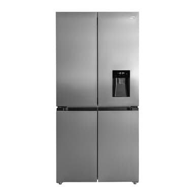 SIA SXD505IXE Freestanding 4 Door American Fridge Freezer 490L, Total No Frost, Water Dispenser, Inverter Compressor, E Rated, 2 Years Parts & Labour Guarantee