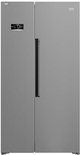 Beko HarvestFresh™ ASL1442VPS Frost Free American Fridge Freezer - Stainless Steel Effect - E Rated