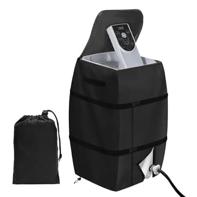 Hot Tub Cover,Spa Heater Pump Cover Waterproof Dustproof Insulated Pump Cover with Zipper Opening Lazy Spa Thermal Cover Accessories Hot Tub For Outdoor Travel Bathtub Pools Inflatable Bathtubs(Black)