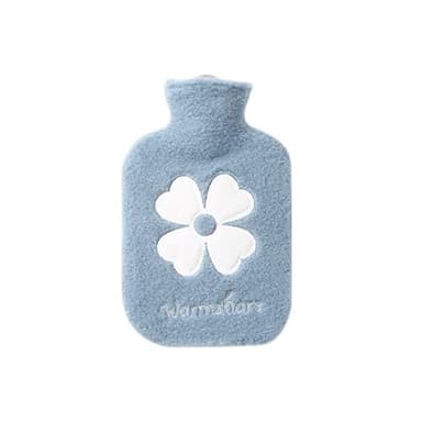 Hot Water Bottle with Cover, 500ML Small,Wearable,Mini, Great Gift for Women, Seniors & Children (Blue)