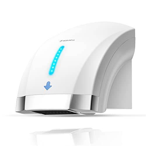 modunful Electric Heated Automatic Hand Dryers for Toilets Commercial, Extra Quiet Low Noise(40db), Compact ABS Cover, Wall Mounted Type(2000w) M-699S