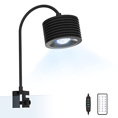 Lominie Clip on Aquarium Light Led Fish Tank Lights Reef Lights for Coral,Full Spectrum Aquarium Plants Lights with Gooseneck, for 6~15 Inch Long Coral Reef Fish Tanks(Asta-20 Saltwater)