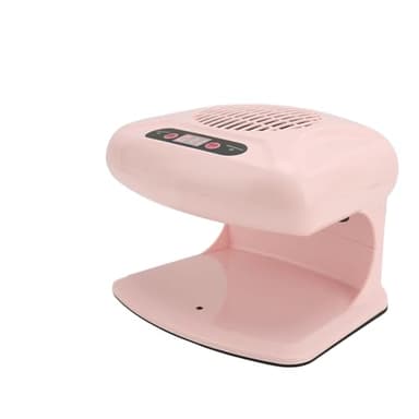300W Air Nail Dryer, Air Nail Fan Blow Dryer with Automatic Sensor, Warm & Cool Wind Blower Dryer for Both Hands and Feet, for Normal Nail Polish, Home and Salon(UK Plug 220V Pink)