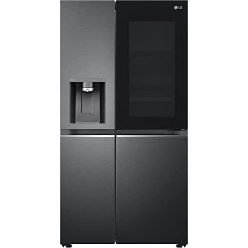 LG 635 Litre Side-By-Side American Fridge Freezer - Matte Black