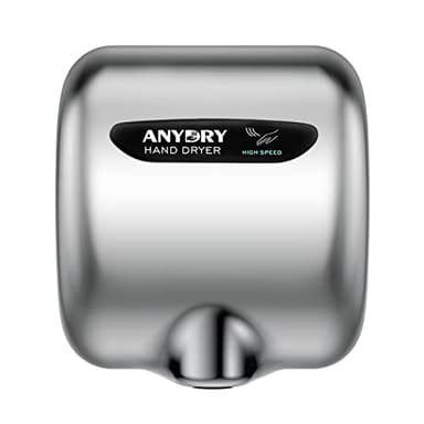 anydry 2800B Commercial Hand Dryer For Toilets,Heavy Duty Stainless Steel Electric Hand Dryers,With Banner.(Polished)
