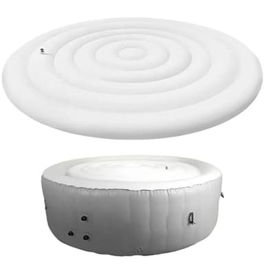 Inflatable Hot Tub Cover, Hot Tub Enclosur with Quick and Easy Inflation and Deflation Valve, Windproof Rain-Proof Snow-Proof Insulated Lid for Hot, Hot Tub Protector Lid (Round 170cm)
