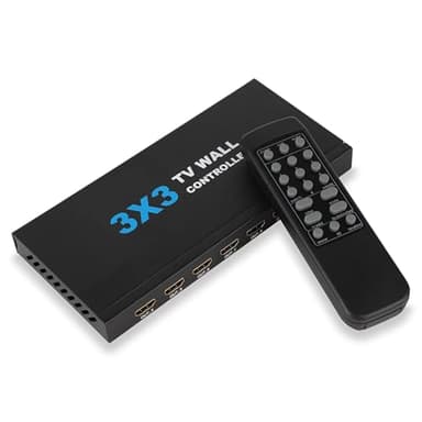 XYKJOBC 3x3 Video Wall Controller,4K 3x3 9 Screen HDMI TV Video Wall Controller Splicer 3x4 4x3 4x4 Multi Video Screen Processor with Remote for TV Splicing, NK-330