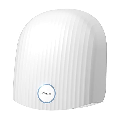 PLUSSEN Hand Dryer Commercial Hand Dryer for Bathroom,Warm n Cold Air Switch Automatic Electric Toilet Hand Dryers,220V-240V,Plug in