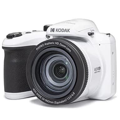 KODAK Pixpro Astro Zoom AZ405 - Digital Bridge Camera, 40x Zoom, 24mm Wide-Angle Lens, 20 Megapixels, 3-inch LCD, Full HD 1080p Video, Optical Image Stabilization (OIS), AA Battery - White