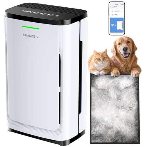 Pet Air Purifiers for Home Large Room up to 2500 sq ft, Efficient 7-Stage Filter, HEPA Air Cleaner for Pet Hair Dander Odor Allergies, Pet Lock, Air Quality Monitor, Sleep Mode, Smart WiFi, Zero Ozone