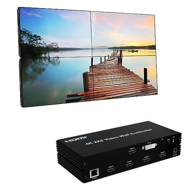 2x2 Video Wall Controller | 4K@30Hz | Edge Masking | 2x2, 1x2, 1x3, 1x4, 2x1, 3x1, 4x1
