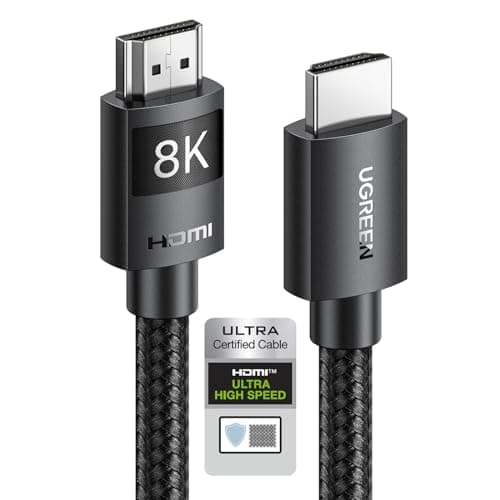 UGREEN HDMI 2.1 Cable Certified 10K 8K 4K 1440P@240/165/144/120Hz eARC HDR Ultra High Speed 48Gbps HDCP 2.3 Dolby Atmos Vision Compatible for PS5 Xbox Series S Soundbar TV Game Monitor Laptop PC(2M)