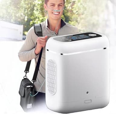 OPLKIOP sopan Portable Oxygen Generator for Travel 1-5L,Dual Modes Lightweight Oxygen Machine with Complete Set of Accessories，ulse Portable Oxygen Machine for Home/Travel Use 90%+-3%,AC/DC