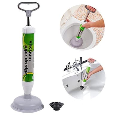 Skoye Toilet Plunger, Powerful High Pressure Suitable Sure Holder Drain Plunger for Bathroom, Toilet, Bathtubs, Showers