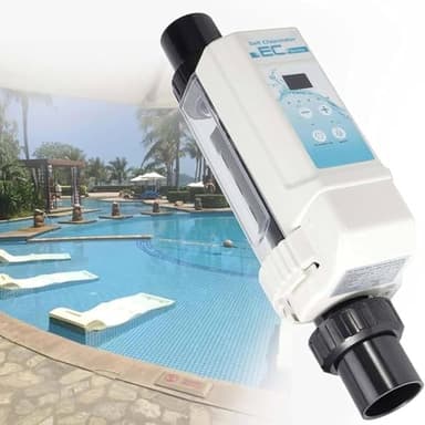 YMAOMAO Salt Chlorine Generator, Salt Electrolysis System for Swimming Pool, Universal Chlorinator for Salt Water Pools up to 50 m³/16000 Gallons, Chlorine Production 12g/h, Quick Installation