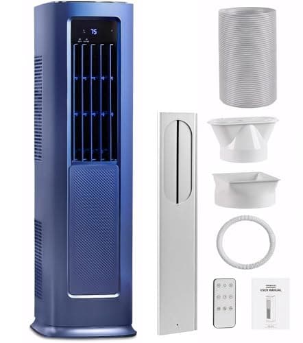 ELECCI 4-in-1 Portable Air Conditioner - 12000 BTU Cooling/Heating for 60m² Rooms | WiFi-Enabled Dehumidifier, Heater & Fan with Compressor | All-Season Smart Climate Control