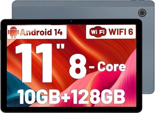 Ainmel Newest Android 14 Tablet, 11 Inch Tablet, 10GB+128GB(TF 1TB), 8 Core, 5G/2.4G WiFi 6.0, 6800mAh, 5MP+8MP Camera, 1280 * 800 HD, 2 Speaker, Android Tablets 10 inch (Grey)