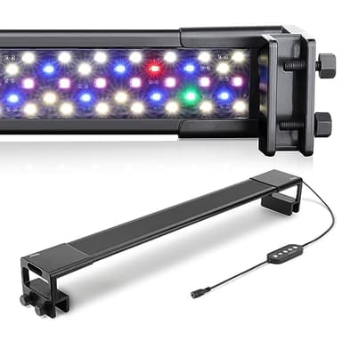 hygger Clip On Aquarium Light, Full Spectrum LED Aquarium Light, 26W 24/7 Lighting Fish Tank Light with 10 Colors, Adjustable Timer,3 Modes for 75-82cm Planted Tank