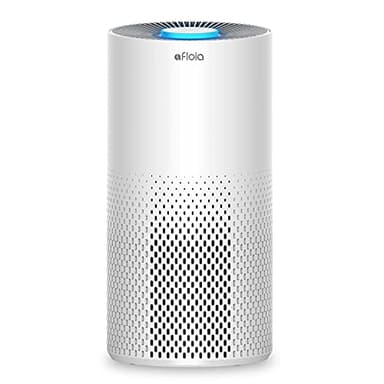 Afloia Air Purifier for Home Bedroom, 3 Stage Filter, Quiet 22dB Sleep Mode for Large Room Up to 1076 Ft², Air Cleaner for Pets Dust Dander Mold Pollen, Odor Smoke Eliminator, White,7 Color Light