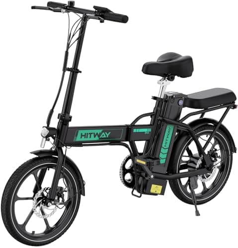 HITWAY Electric Bike E-Bike 10.4Ah 36V Removable Battery Foldable City Bikes, Range 35-90KM, 250W City bike Commuter Electric bicycles BK5S