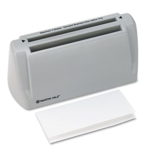 Martin Yale Desktop Letter Folder, Hand-fed Machine, Folds 1 to 3 Sheets in Seconds, Gray (PREP6200)