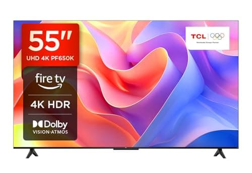 TCL 55PF650K 55-inch 4K Ultra HD, HDR TV, Smart LED Fire TV (Dolby Vision, Dolby Atmos, DTS, HDR 10, Alexa built-in, Airplay2, Miracast)