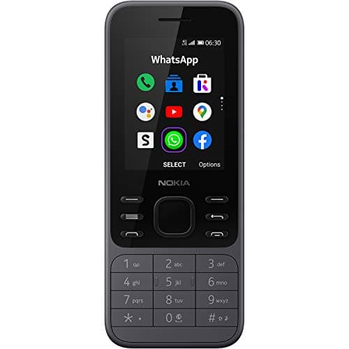 Nokia 6300 4G, all carriers, 2.4 Inch UK SIM Free Feature Phone with WhatsApp and Google Assistant (Single SIM) - Charcoal
