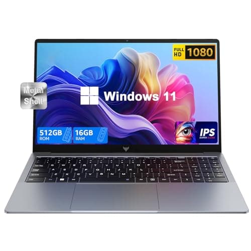 MALLRACE 2025 Laptop Computer with Windows 11, Intel N150 Quad-Core Processor 16GB DDR4 RAM 512GB SSD, 15.6" FHD IPS Display, Long Battery Life, Traditional Laptops for Wotk Business Office Student
