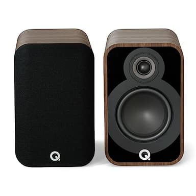 Q ACOUSTICS 5020 Bookshelf Speakers Pair Santos Rosewood - 5" Mid/Bass Driver, 1" Tweeter - TV Speakers for Surround Sound System - Vinyl Record Player Speakers Hifi, Gaming PC Speakers