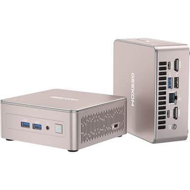 GEEKOM A5 Mini PC, AMD Ryzen 7 5825U(8C/16T, up to 4.5GHz), 16GB DDR4&512GB M.2 PCIe NVMe SSD, Vega 8 Graphics, Windows 11 Pro Desktop Computer Support 8K UHD