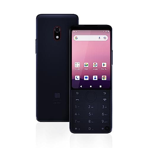 QIN Android12 Smartphone QinF22Pro 4G Unlocked Mobile Phone, 4+64GB/2MP+8MP Camera, Small Smart Black Basic Dumb Phones With Whatsapp for Business, Family