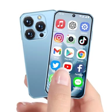 BLKE Mini Smartphone 4G Unlocked 3.88" HD Full Screen 4GB+64GB 1950mAh Mini Smart Phone Android 12 Dual SIM Free Unlocked Mobile Phones World's Smallest Phone 4G Small Phones for Kids Face ID/GPS