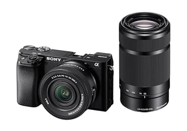 Sony Alpha 6100 | APS-C Mirrorless Camera with 16-50 mm and 55-210mm Zoom Lenses (Fast 0.02s Autofocus, Eye Tracking Autofocus for Human and Animal, 4K Movie Recording and Flip Screen)