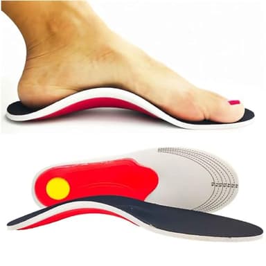 Relief Arch Support Shoe Inserts Insoles for Flat Feet for Men and Women, Orthotic Feet Heel Pain Shock Absorption Comfortable Insoles Shoe Inserts for Plantar Fasciitis(Large EU 40-46)