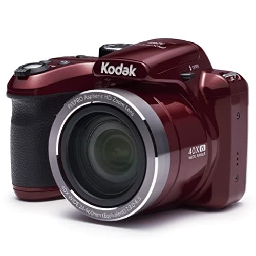 KODAK Pixpro AZ401 - 16 Megapixel Digital Bridge Camera, Video Recording, 24mm Wide Angle, 7.6 cm LCD Screen, 180° Panorama - Red