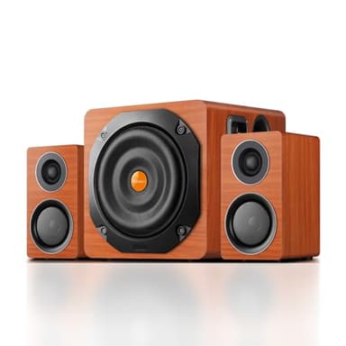 PC Speakers with Subwoofer, Computer Gaming System Surround Sound, Desktop Speakers, UK Plug, Support Optical/Coaxial/RCA/Wireless Connection, for PC/PS4/Xbox/TV/Smartphone/Tablet/Music Player