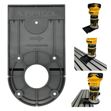 Router Guide Rail Adaptor Compatible with Dewalt Trimmer for Plunge Saw Track DCW604NT DCW600N D26204K