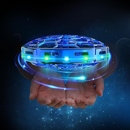 Flying Toy Drone for Kids, 360° Hands Free Motion Sensors Mini Drone with LED Light, Easy Indoor Small UFO Helicopter Toys Flying Ball Drone Cool Toys Gift for 6 7 8 9 10+ Year Old Boys Girls Teens