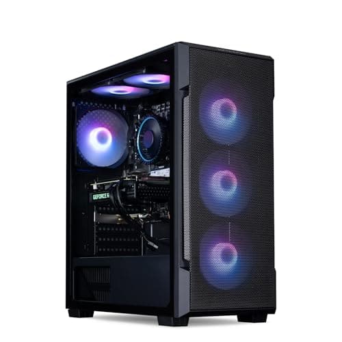 HORIZON Gaming PC Tower | Intel i5 12400F | NVIDIA RTX 4060 Ti | 32GB 3200Mhz RAM | 1TB NVMe SSD | 650W 80+ PSU | ARGB Airflow Black Gaming PC Case | WiFi | VR Ready | Windows 11 - Desktop Computer