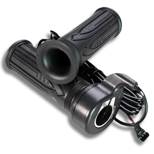 E Bike Full Twist Throttle 3 Pin, Electric Bicycle, Scooter, Ebike Right Hand, Left Hand Grip, SM JST Female Plug 12V 24V 36V 48V 52V 60V 72V & Fits a 22mm Handlebar
