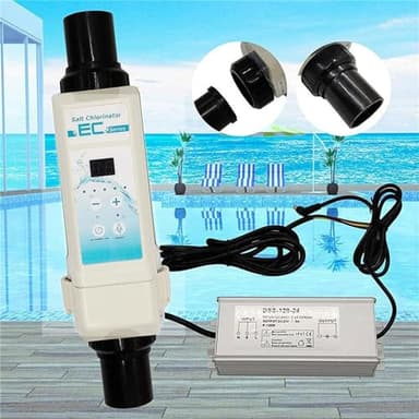 DPLXFPP Salt Water Chlorinator Cell,Salt Chlorinator System, 8/16/12/20g/h Multipurpose Saltwater Chlorine Generator, Electrolytic Salt Chlorinator For Pool For Swimming Pool,8g/h