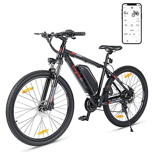 Eleglide Electric Bike, 27.5''/29'' Electric Bicycle for Adults, E Mountainbike, 36V 15Ah Removable Battery,Max Range 125KM, Dual Hydraulic Disk Brake, 24 Speed, APP (MTB-2, 27.5'')