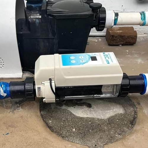 Salt Water Pool Chlorinator System, Saltwater Chlorine Generator with Automatic Cleaning Function, Salt Cell Cleaner Easy to Install for SPA Swimming Pool,80M³/16g/hr