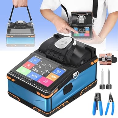 Hoiaost Machine Fiber Optic Fusion Splicer, Automatic Fusion Splicing, 6 motor, SM MM Fiber Fusion Splicer fiber optic equipment Fiber Optic Splicing Machine