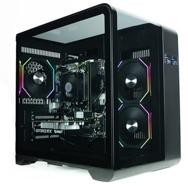 ionz Gaming PC - AMD Ryzen 5 5500, RTX 3050 6GB Graphics Card, 16GB RAM, 500GB SSD, Windows 11, 500W PSU (Curve, Black)