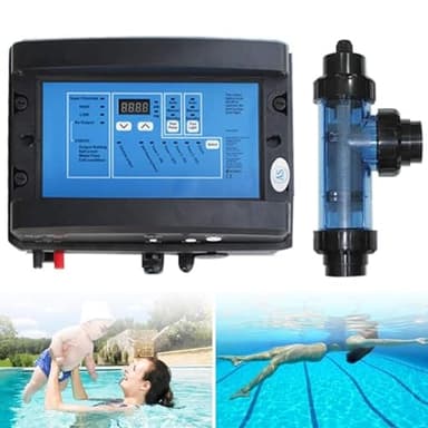 Salt Chlorine Generator for Swimming Pool and Spa - Electrolytic Chlorinator, 30g/h Water Treatment Equipment, Pool Accessories for Efficient Chlorination