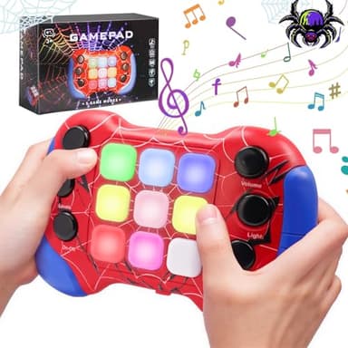 Spider Toys for 6 7 8 9 Year Old Boys Girls: Quick Push Pop Game Sensory Fidget Toys Gifts for Boys Age 5 6 7 8 9, Handheld Games Consoles Autism Birthday Presents for Girls Kids Teen Age 3-12